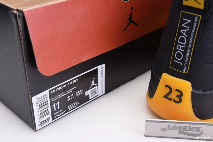 Kicktheory Retro 130690-070 Black Air University 12 Gold Jordan 0630